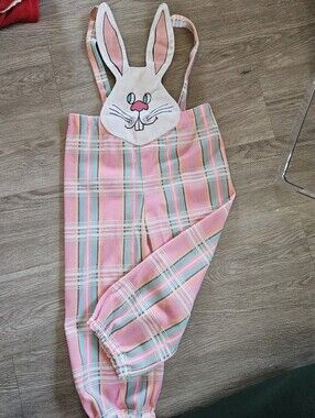 Vintage Kids Handmade Easter Overalls